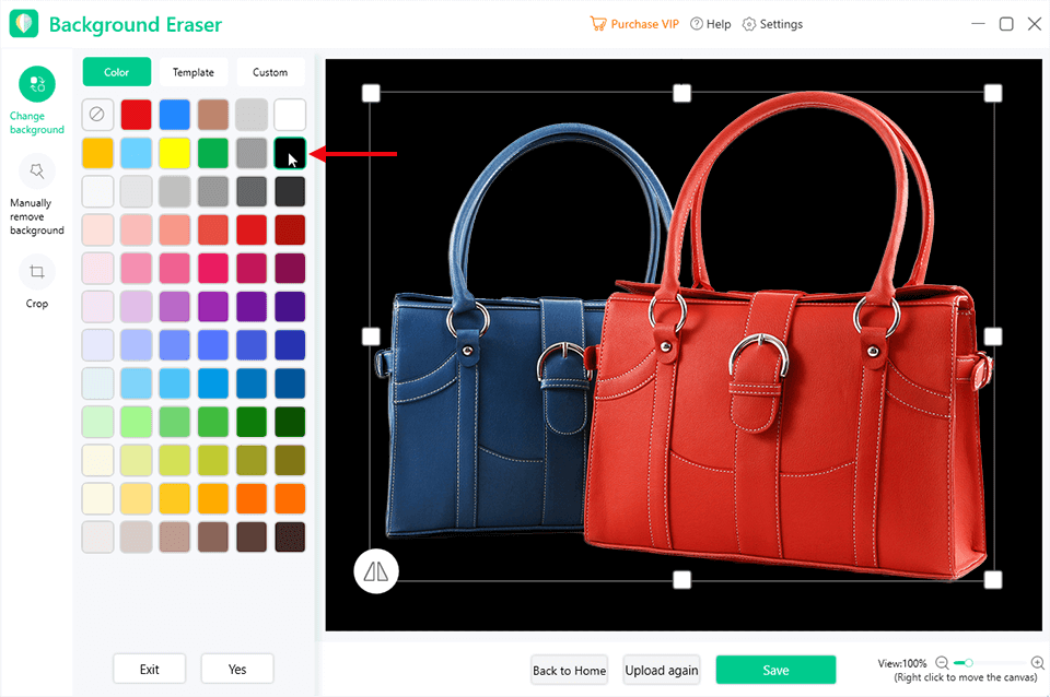 how to make the background of a picture black in apowersoft