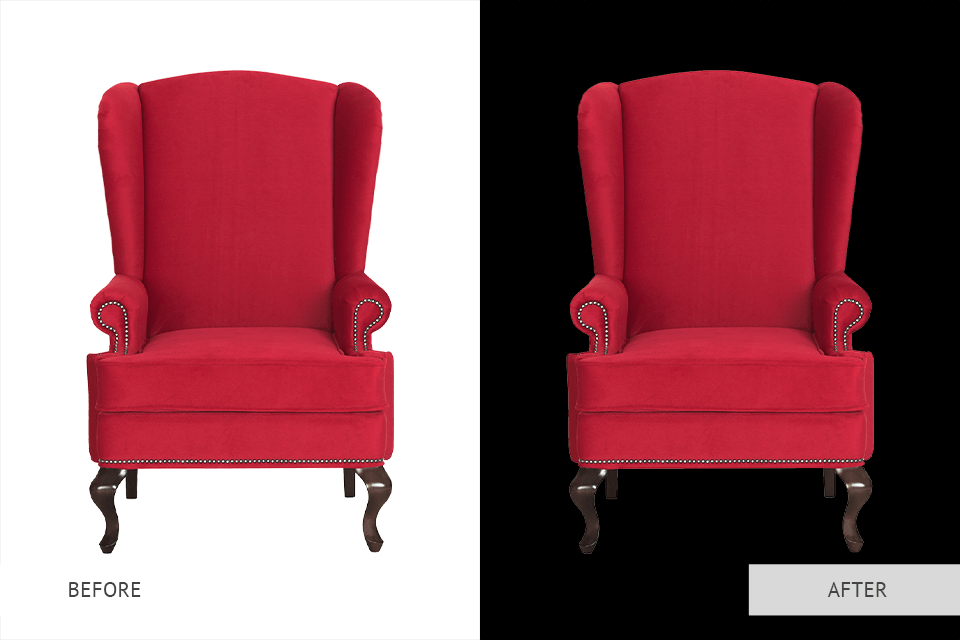 how to make the background of a picture black in paint 3d before after