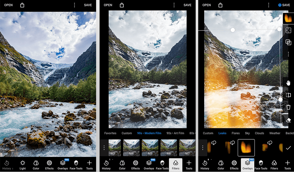 polarr mobile interface