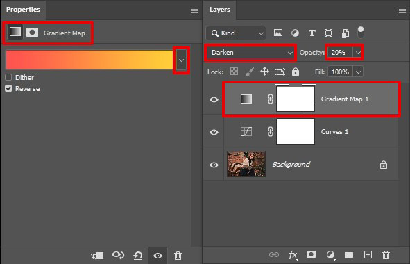 how to make a photo look vintage gradient