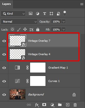 how to make a photo look vintage overlay