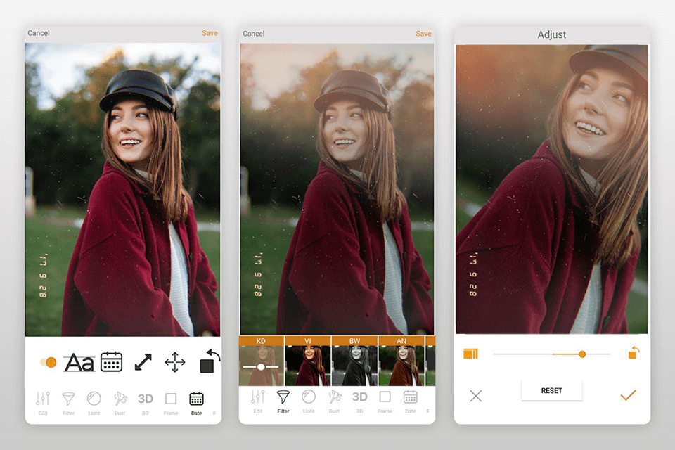 huji cam vintage photo editor