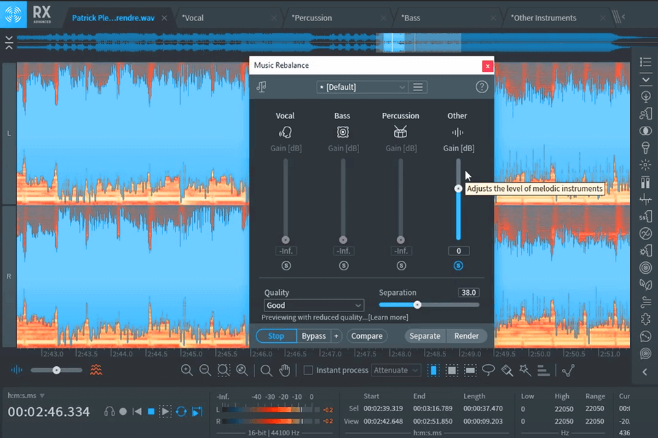 izotope rx 8 interface