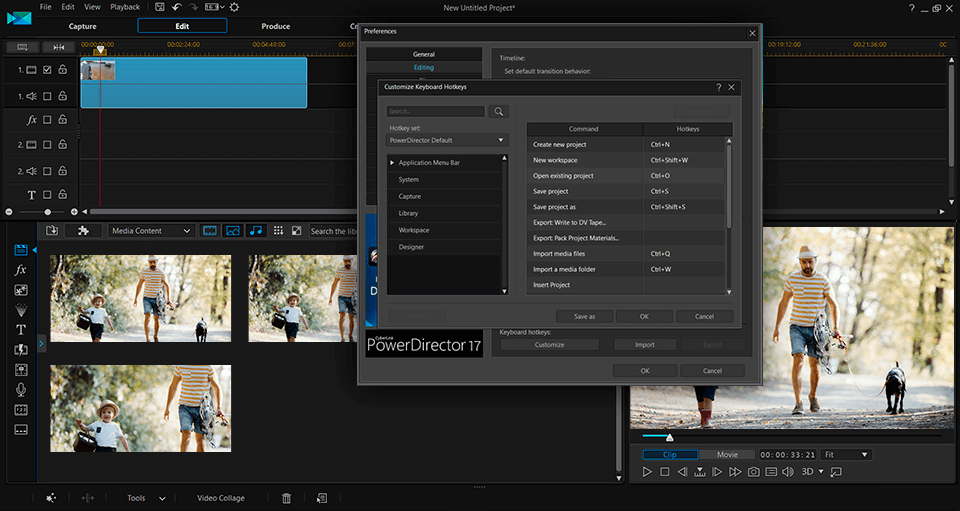 powerdirector 17 interface
