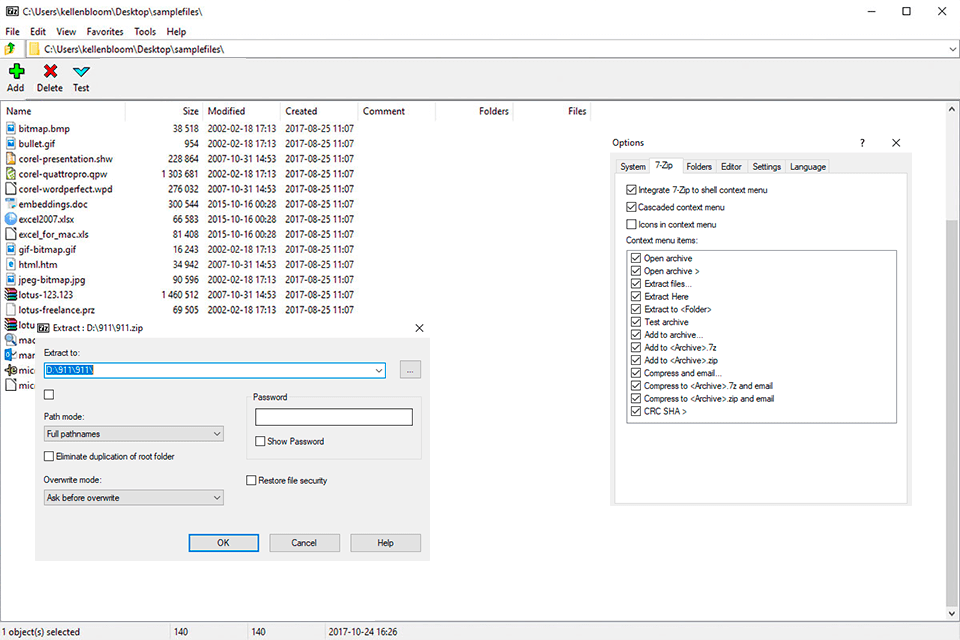 7-zip interface free winzip alternative