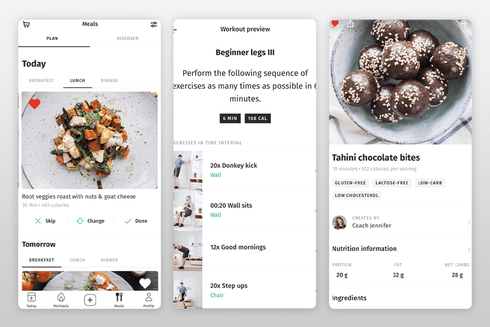 8fit fitness app interface