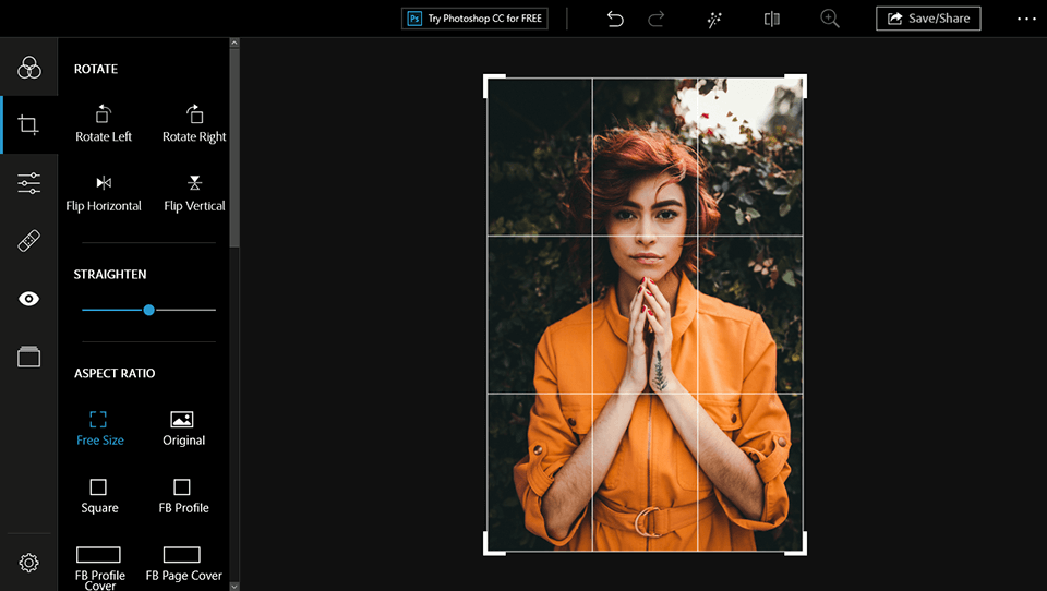 photoshop express interface