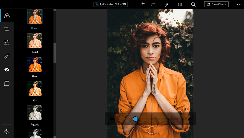 photoshop express interface