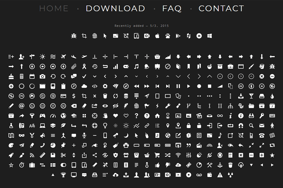 entypo free stock icons interface