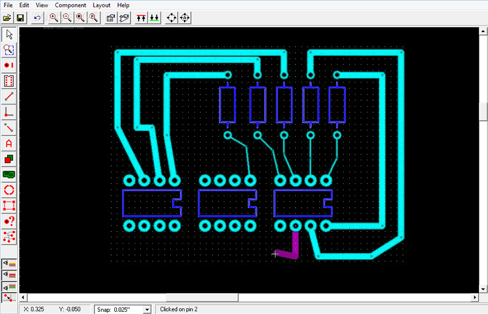 expresspcb free pcb design software interface