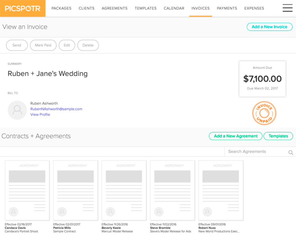 picspotr أفضل واجهة لبرامج إدارة استوديو التصوير
