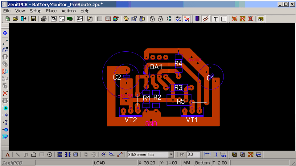 zenitpcb free pcb design software interface