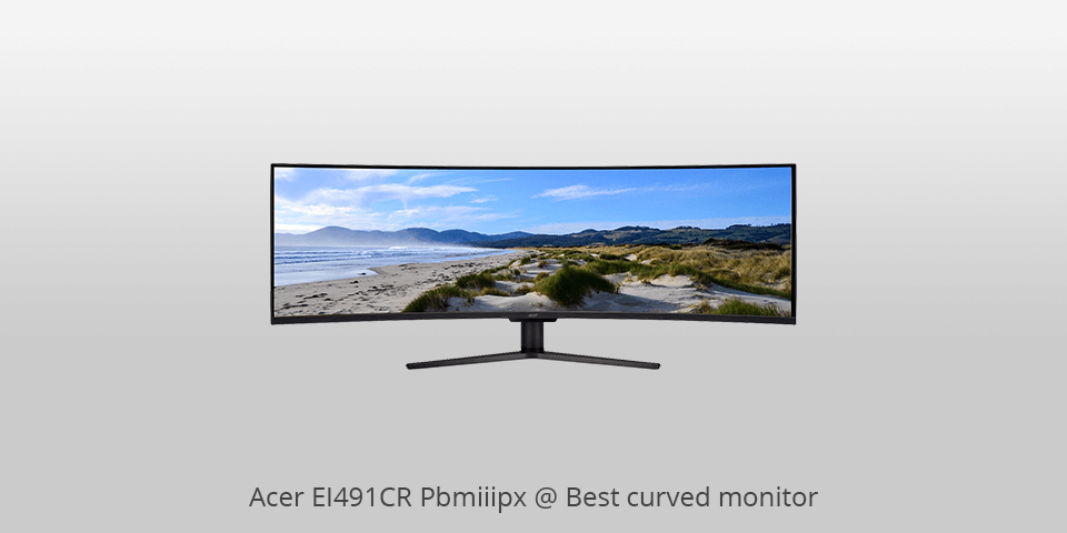 top curved monitor with ultra-wide display