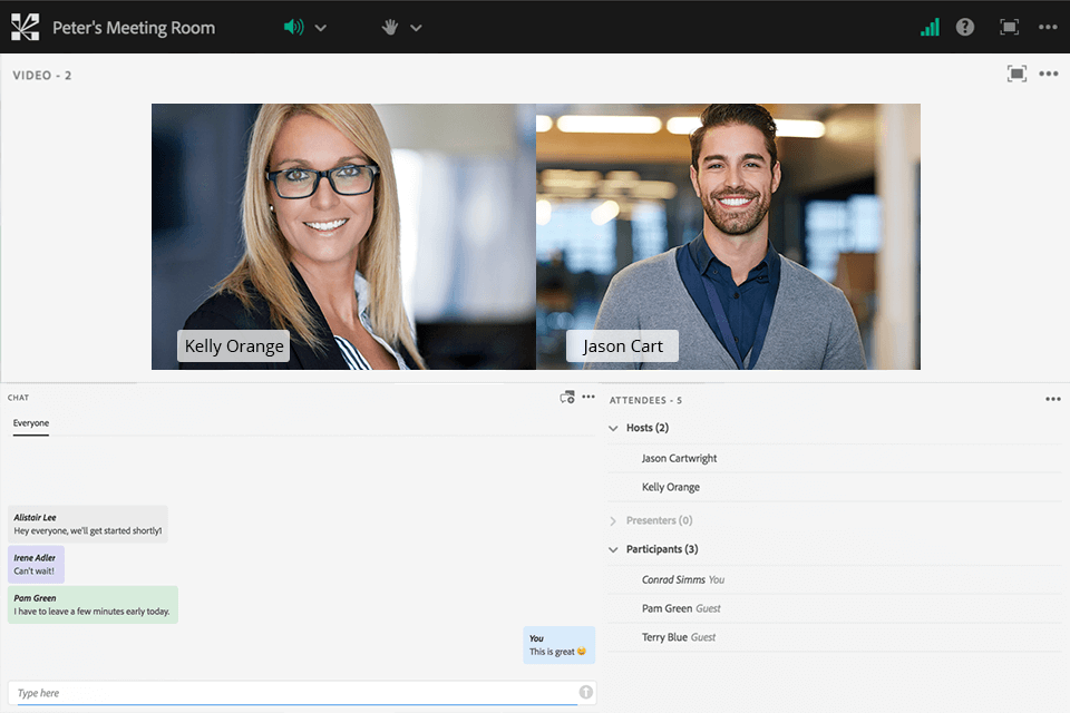 adobe connect free webinar software interface