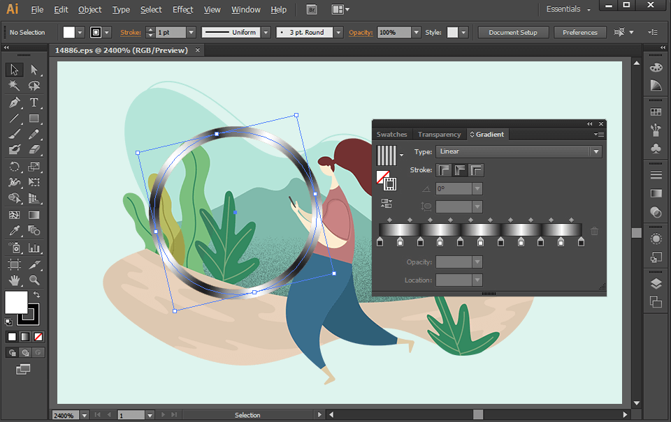 adobe illustrator through playonlinux interface