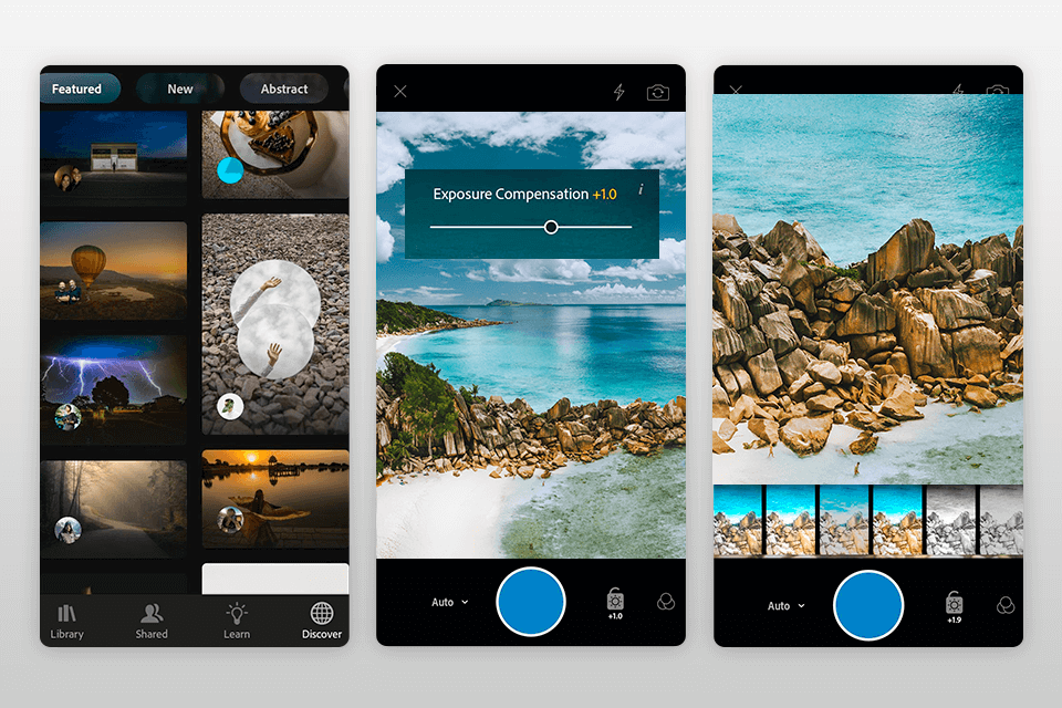 adobe lightroom android camera app interface