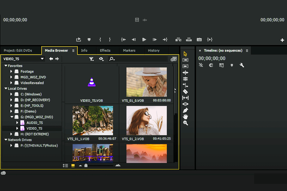 adobe premiere pro dvd to digital converter interface