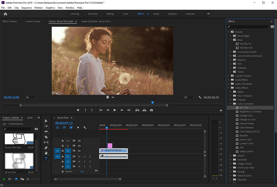 adobe premiere pro interface