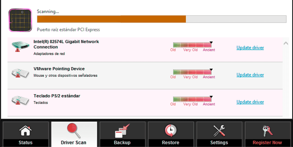 advanced driver updater driver update software interface