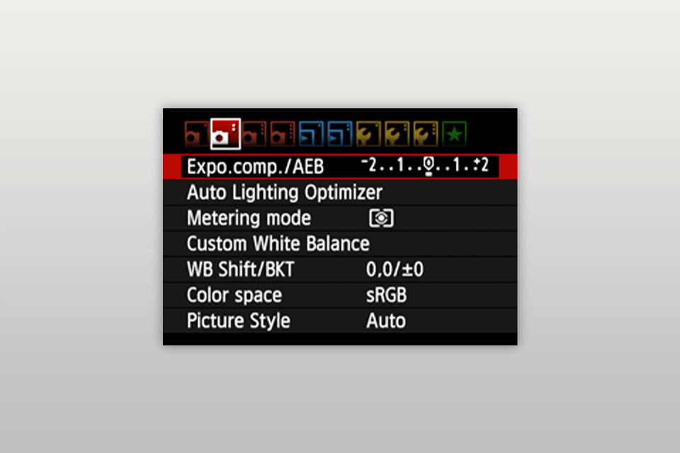 aeb setting bracketing photography