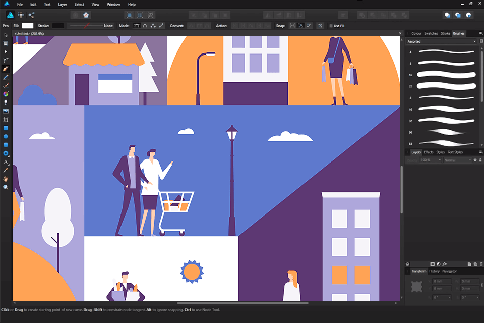 affinity designer coreldraw alternative interface