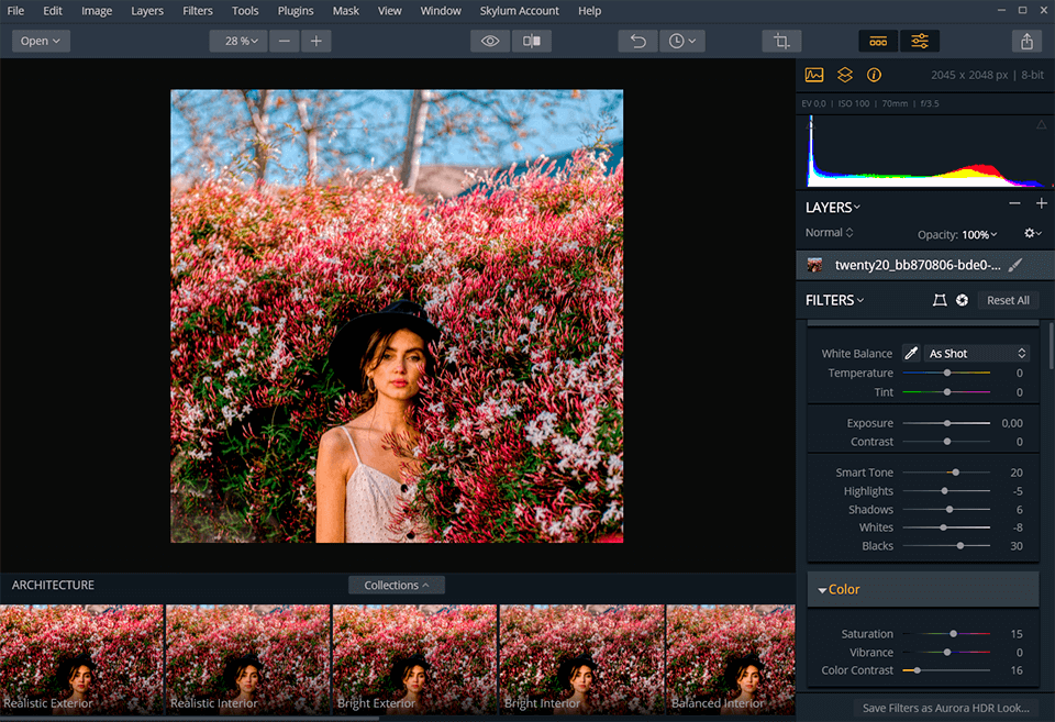 aurora hdr interface
