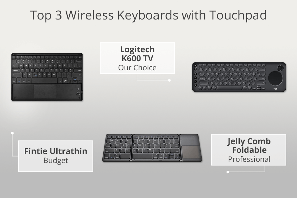 top wireless keyboard with touchpad