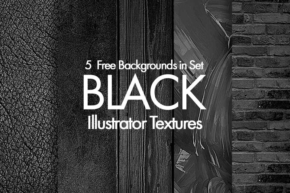 black illustrator texture set