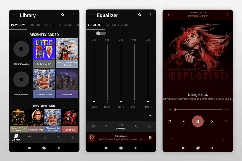 blackplayer interface music player for android