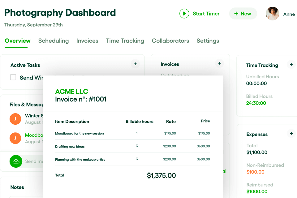 zoho projects personal project management software interface