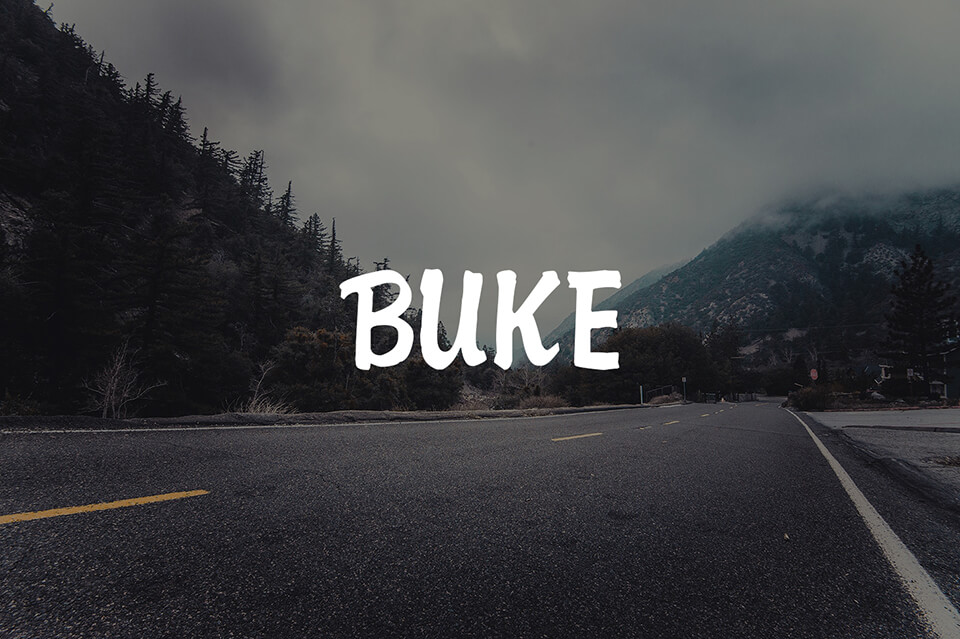 free buke font for photography blogs