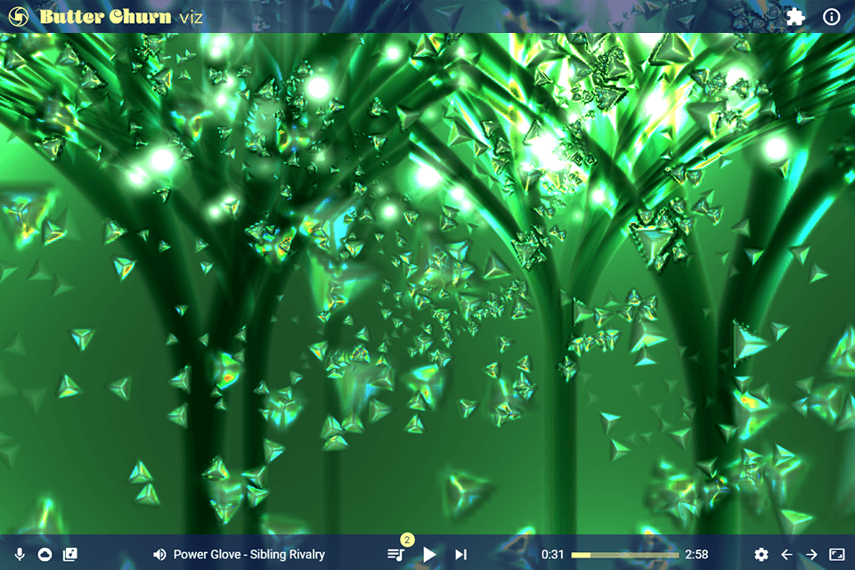 butterchurn music visualizer interface