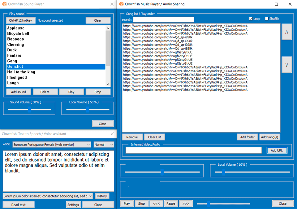clownfish voice changer for discord interface