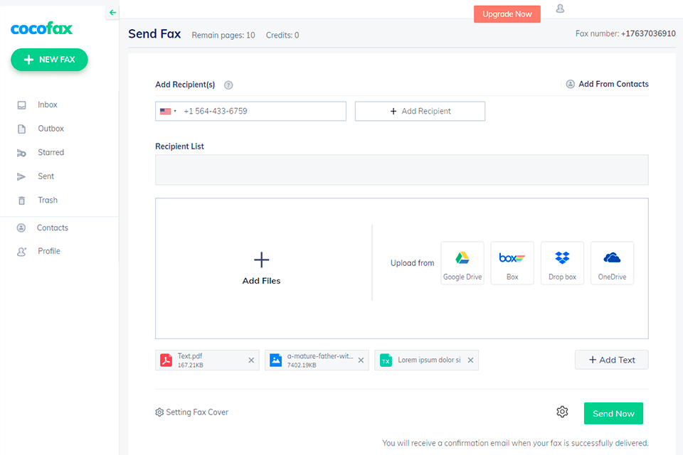 cocofax user friendly interface