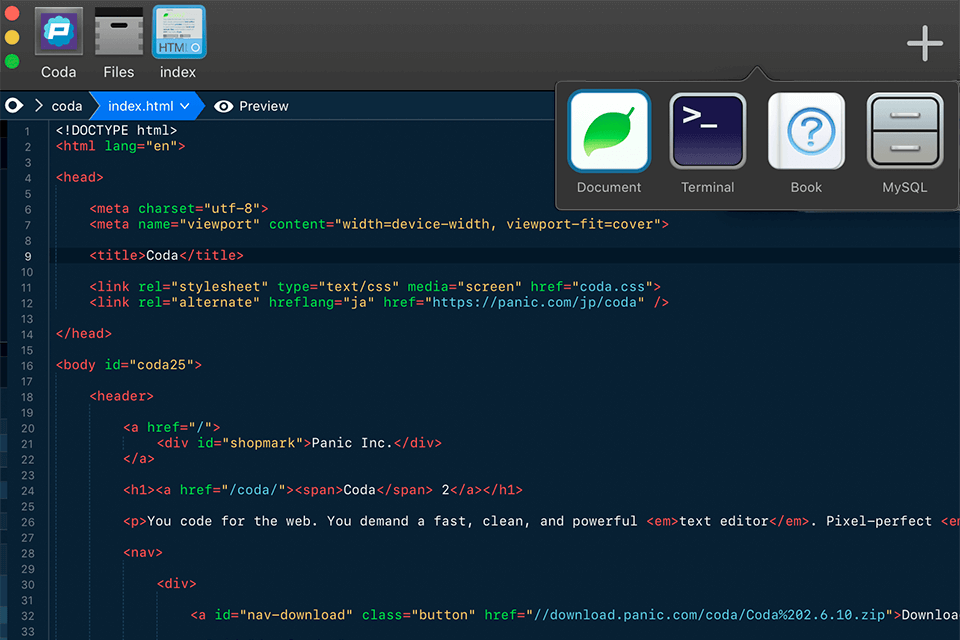 coda interface adobe muse replacement