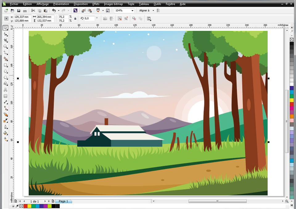 corel draw interface