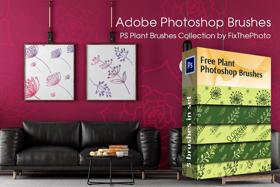corel painter vs photoshop freebies plant brushes collection