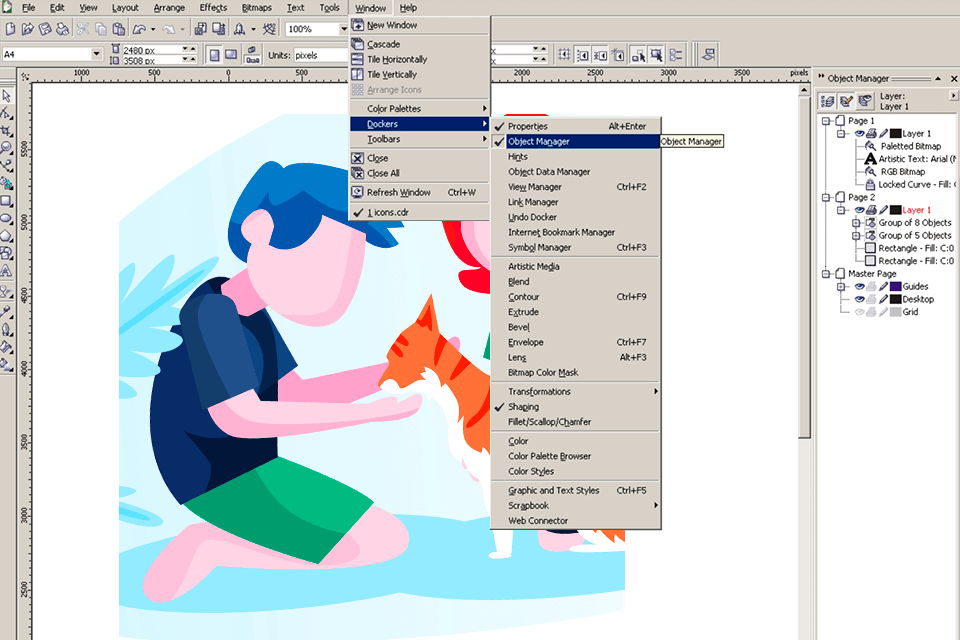 coreldraw 11 interface
