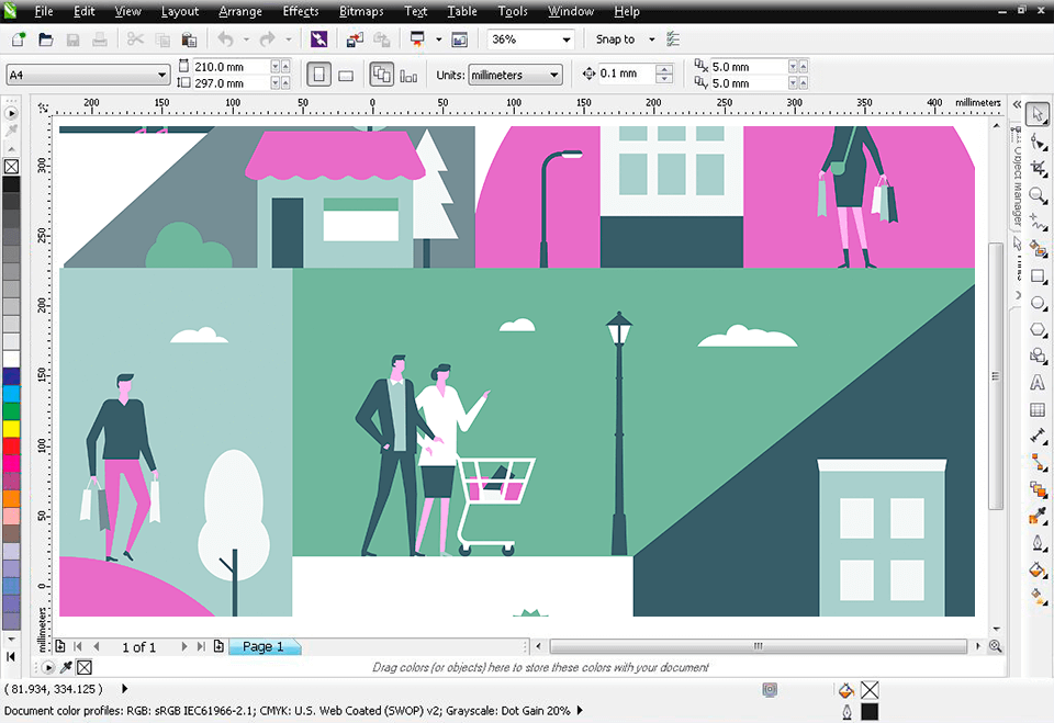 coreldraw x6 interface