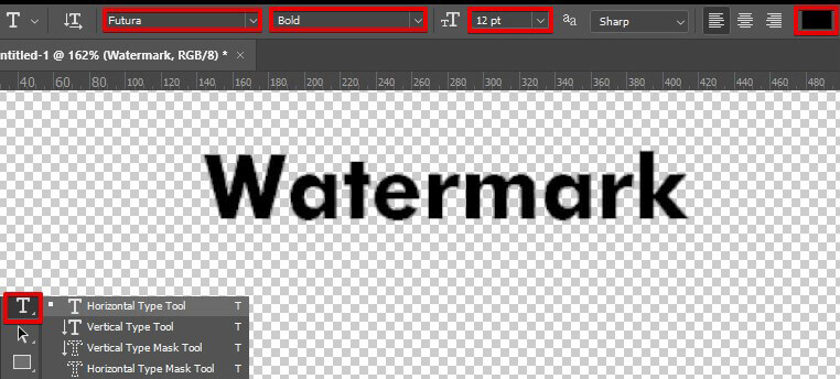 create a watermark in photoshop
