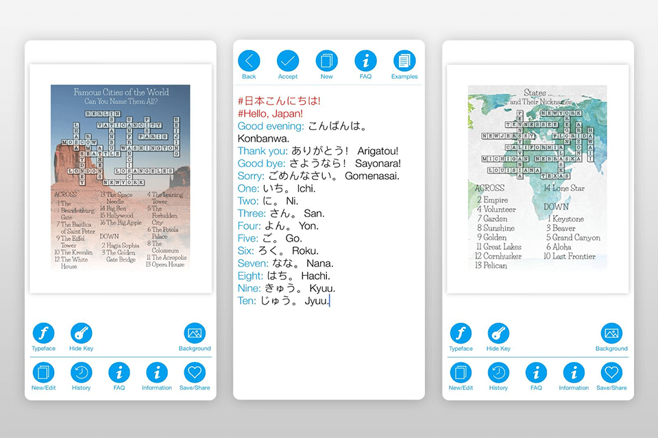 crossword puzzle maker interface