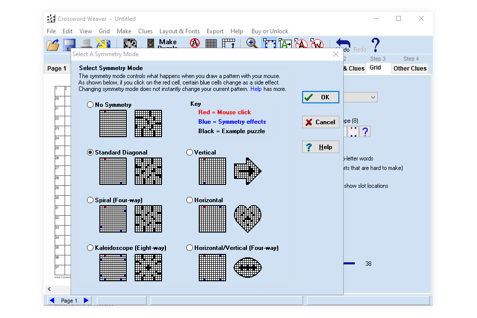 crossword weaver puzzle maker interface