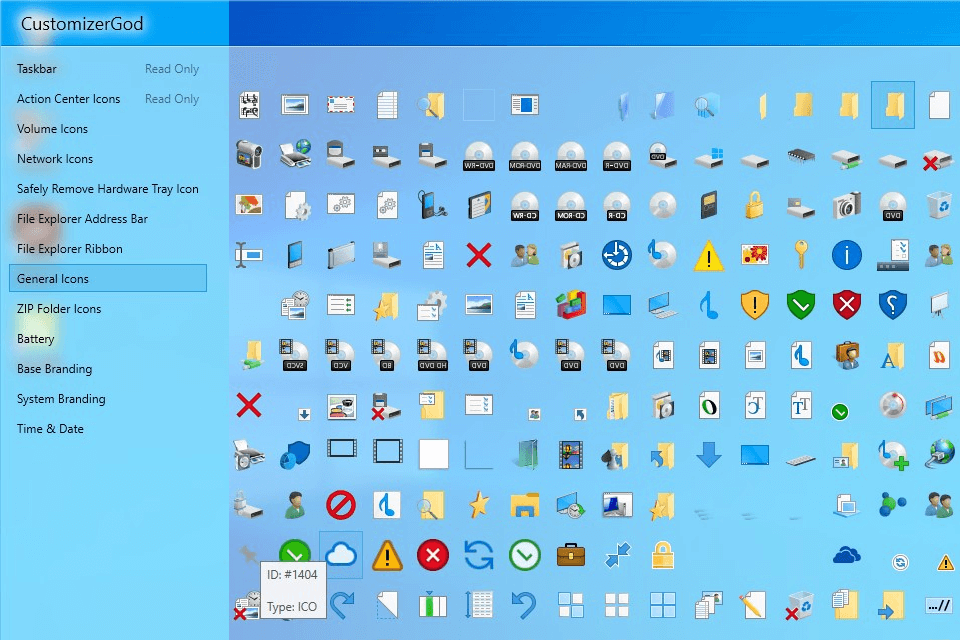 customizergod interface windows 10 tools