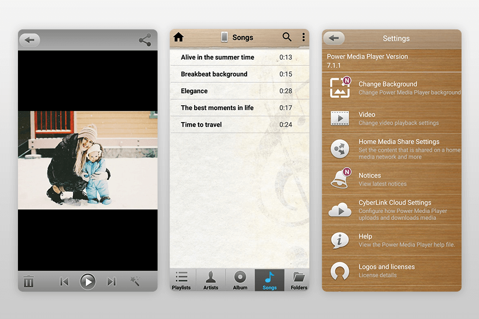 cyberlink power media player interface