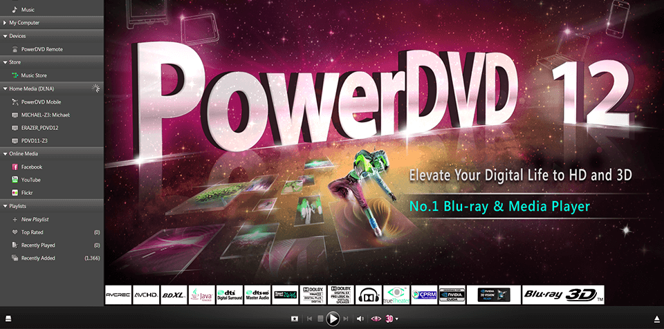 cyberlink powerdvd 12 interface