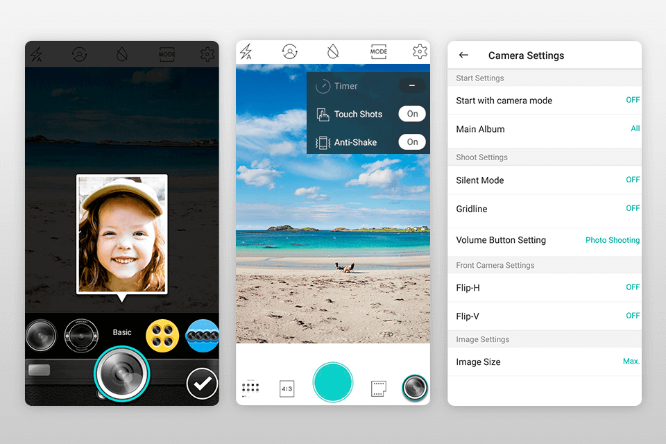 cymera bandroid camera app interface