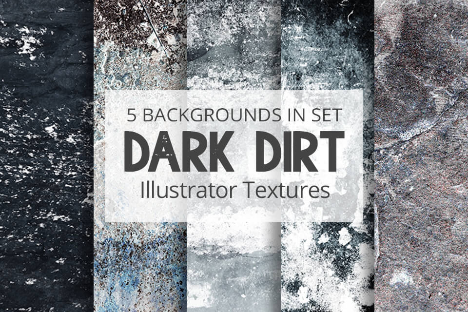 dark dirt illustrator texture set
