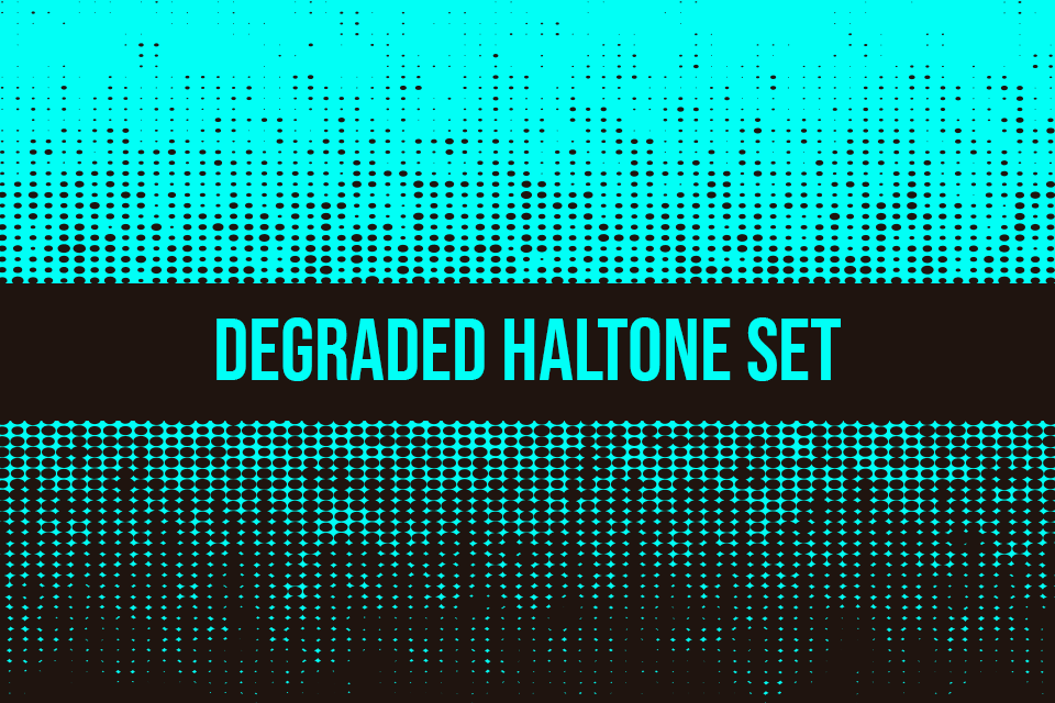 degraded haltone set illustrator texture