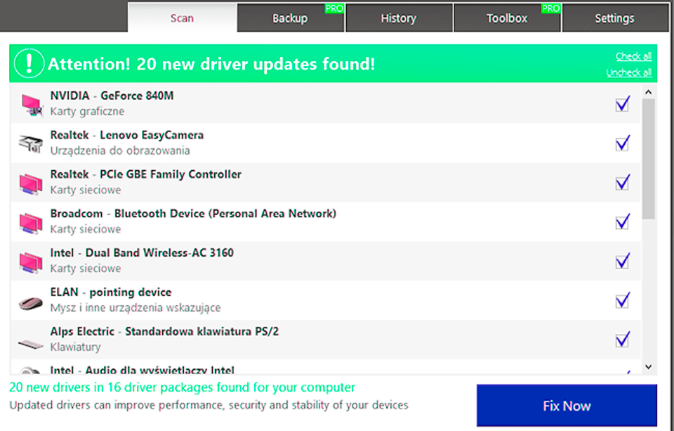 device doctor driver update software interface