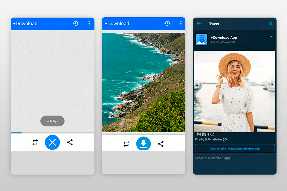 download 4 instagram twitter interface